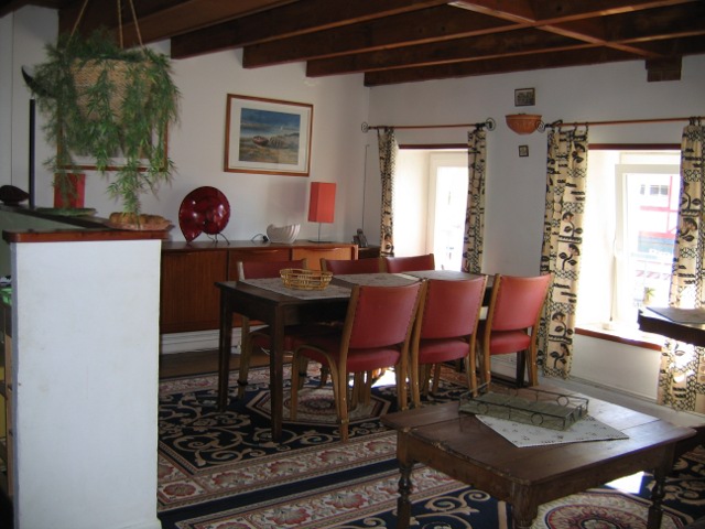 This is the room : dining area and living area with 1 double bed, television.